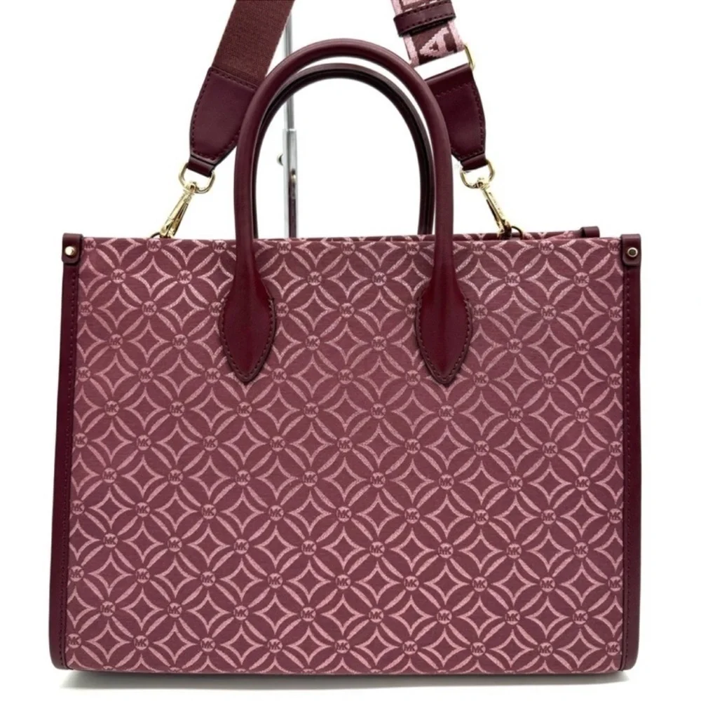 Michael Kors Medium Mirella Tote Bag Ox Blood Multi